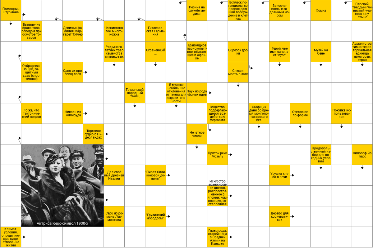 Актриса из 1930-х — сканворд — Umov.net