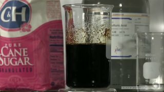 Концентрированная серная кислота обугливает органику